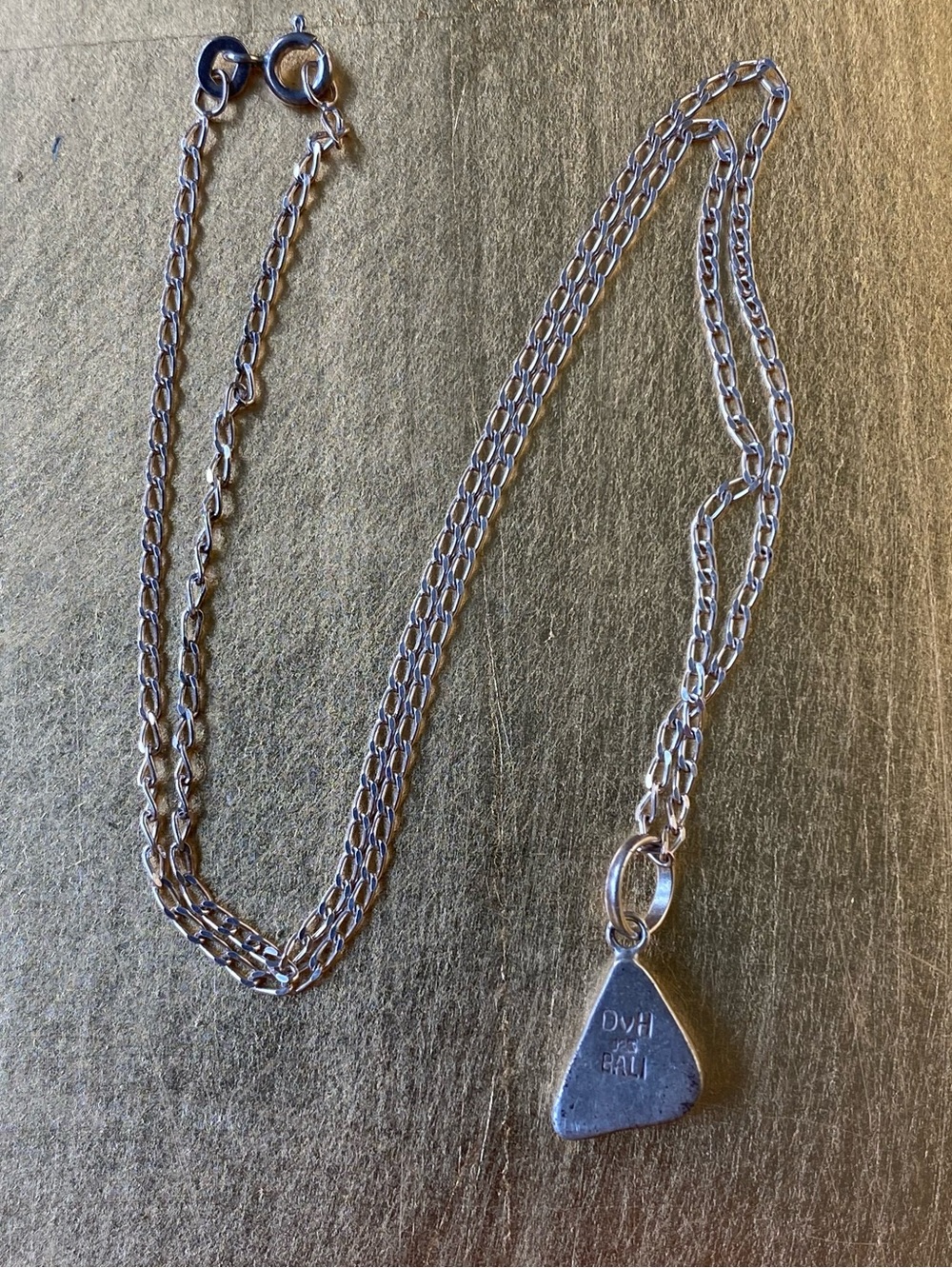 Handmade Sea Glass & Sterling Necklace, signed DvH 925 BALI (by Betty Belts) - Picture 10 of 10
